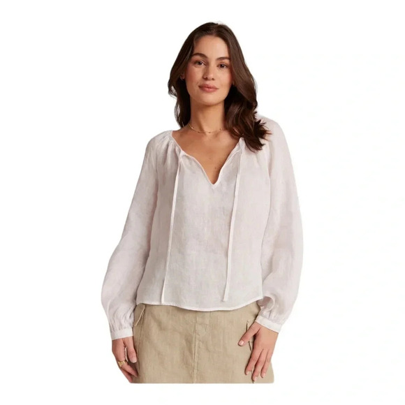 BELLA DAHL Shirred Linen Raglan‎ Blouse XS - Picture 1 of 11